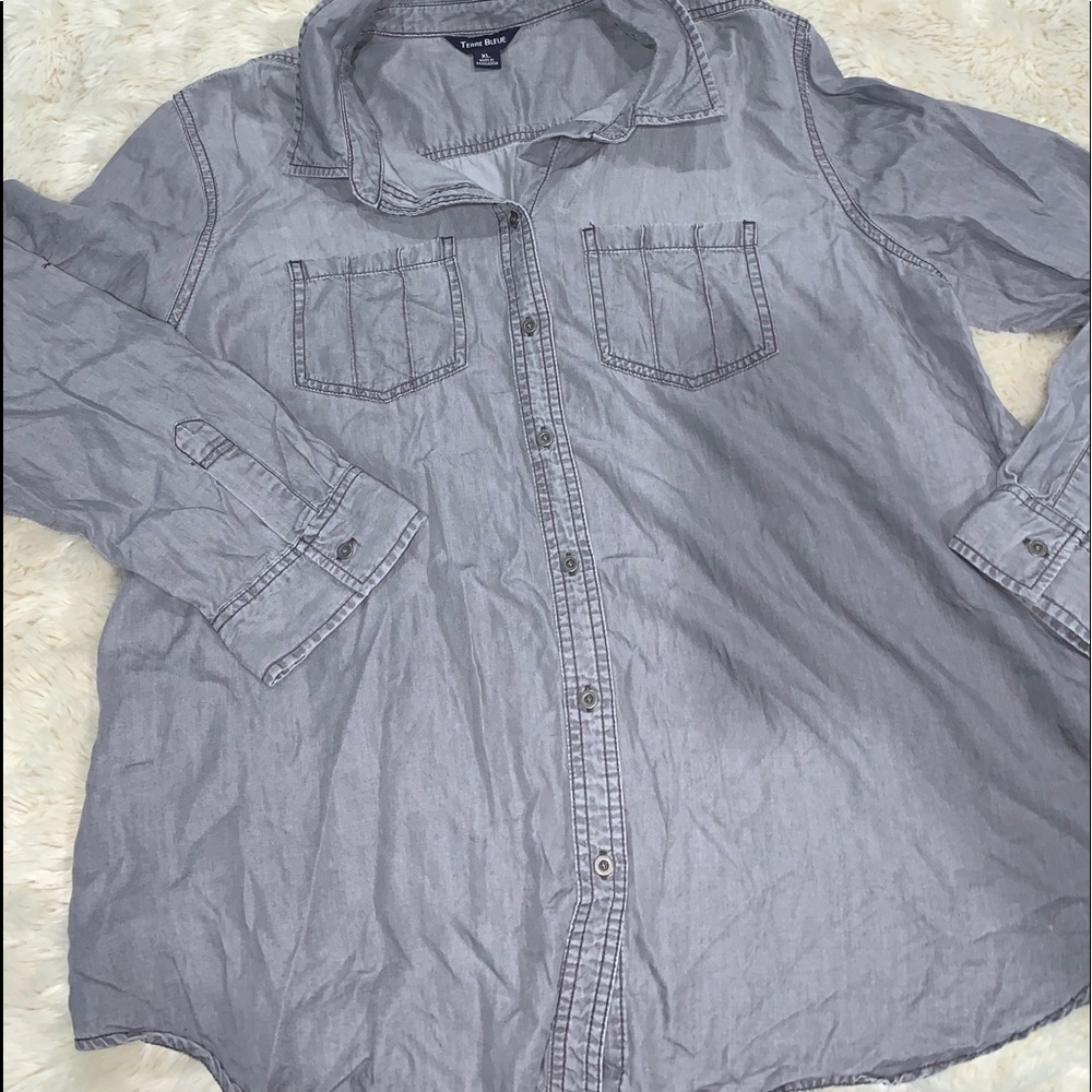 Grey button up